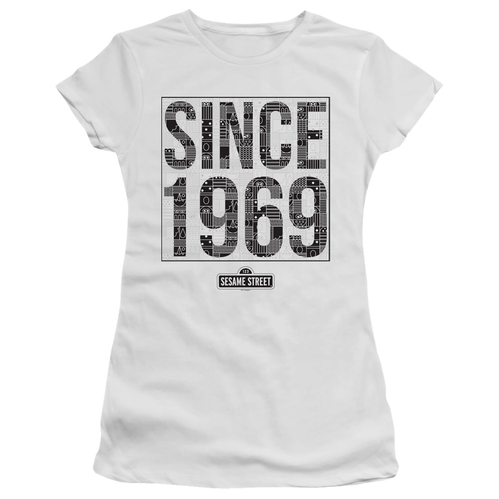 Sesame Street Juniors T-Shirt Since 1969 White Tee