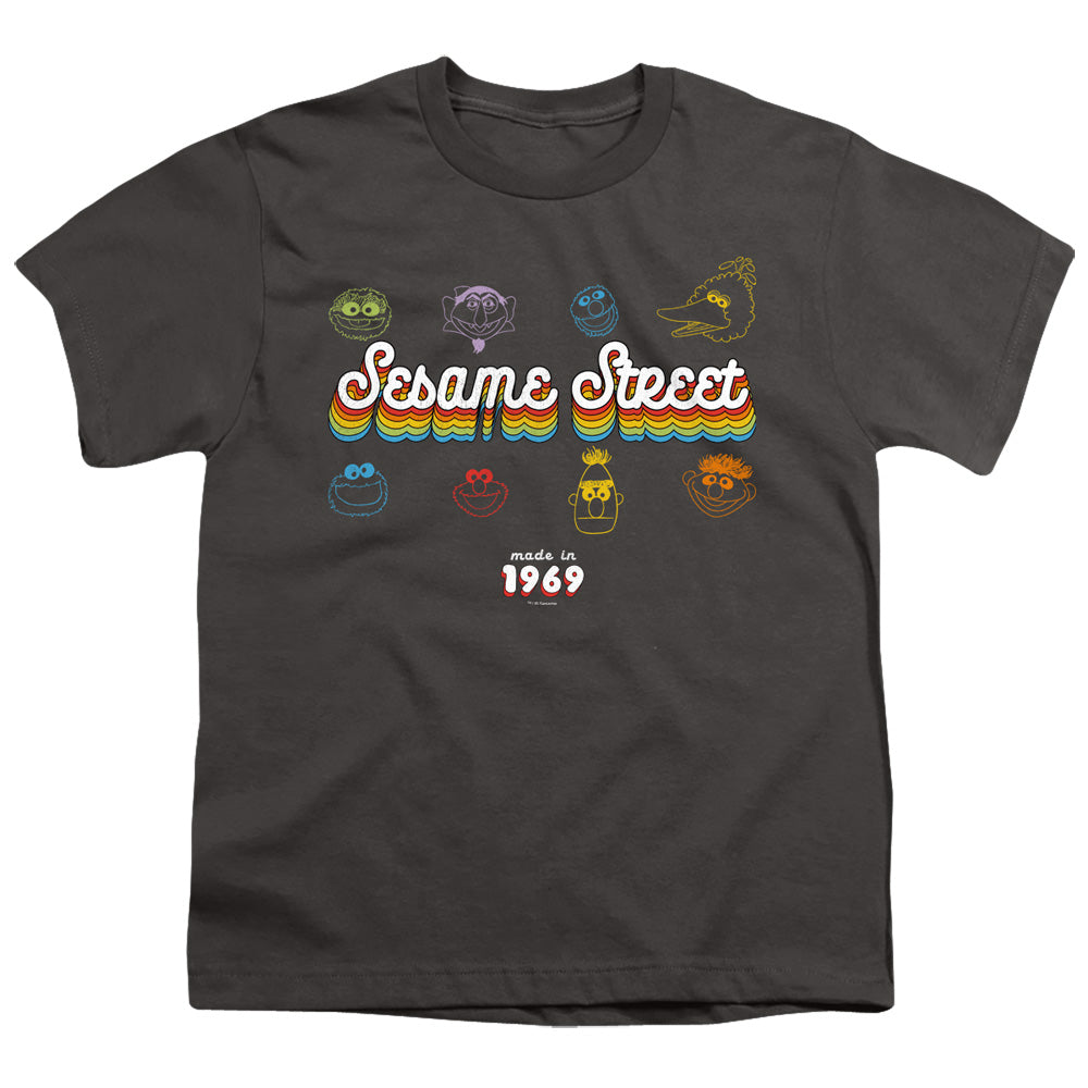 Sesame Street Kids T-Shirt Made in 1969 Charcoal Tee