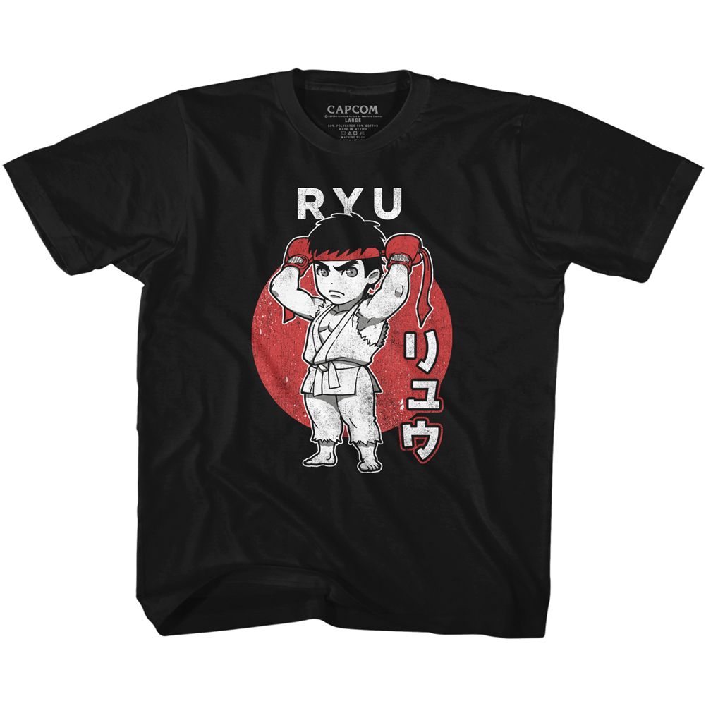 Street Fighter Kids T-Shirt Cartoon Ryu Tee