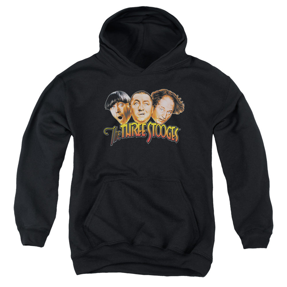 Three Stooges Kids Hoodie Logo Black Hoody