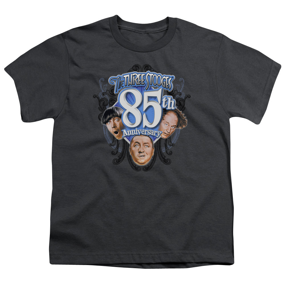 Three Stooges Kids T-Shirt 85th Anniversary Charcoal Tee