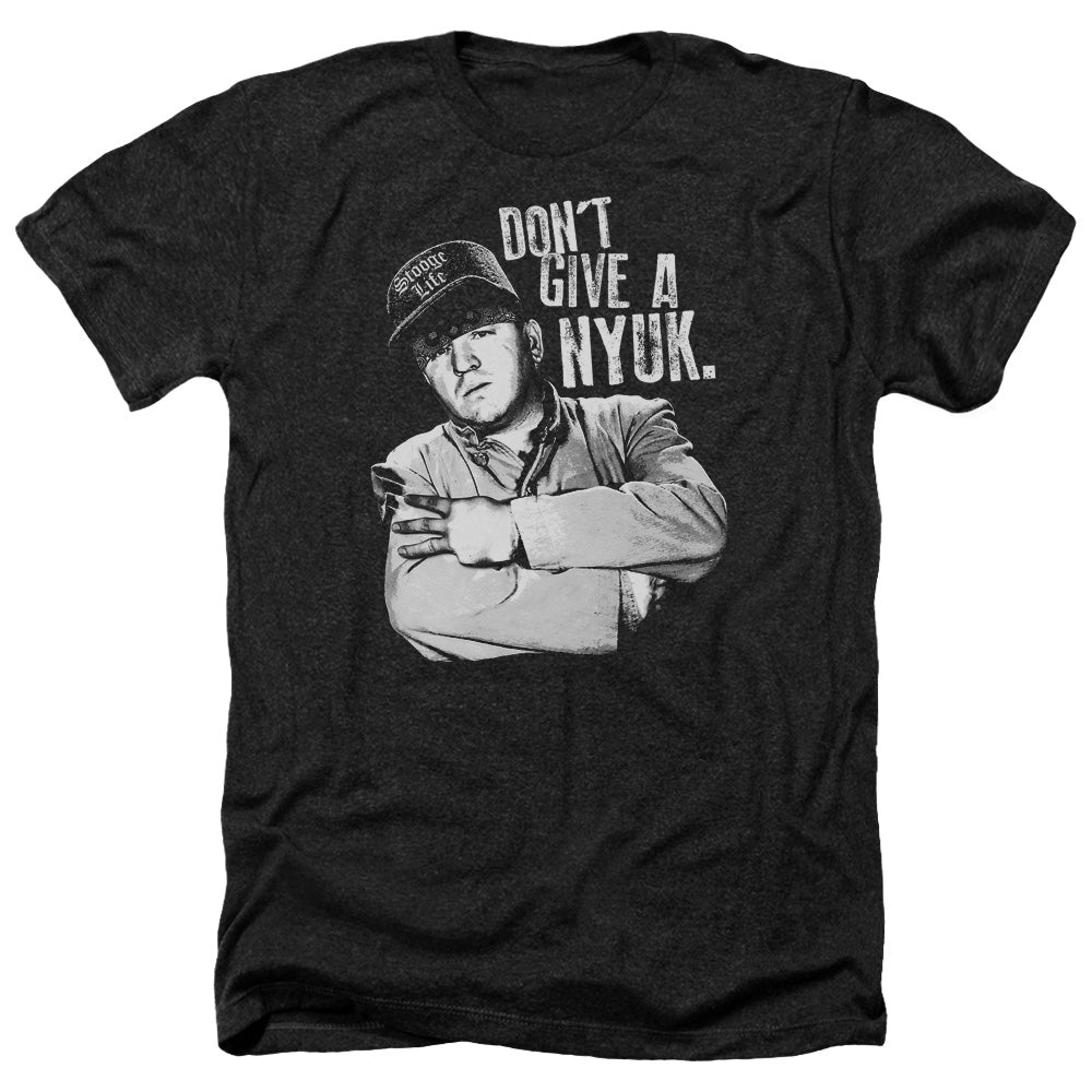 Three Stooges Heather T-Shirt Don't Give a NYUK Black Tee