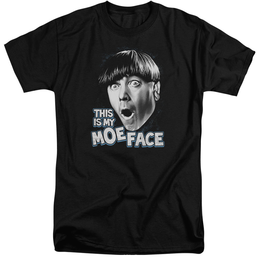 Three Stooges Tall T-Shirt Moe Face Black Tee