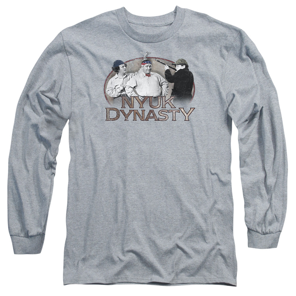 Three Stooges Long Sleeve T-Shirt NYUK Dynasty Athletic Heather Tee