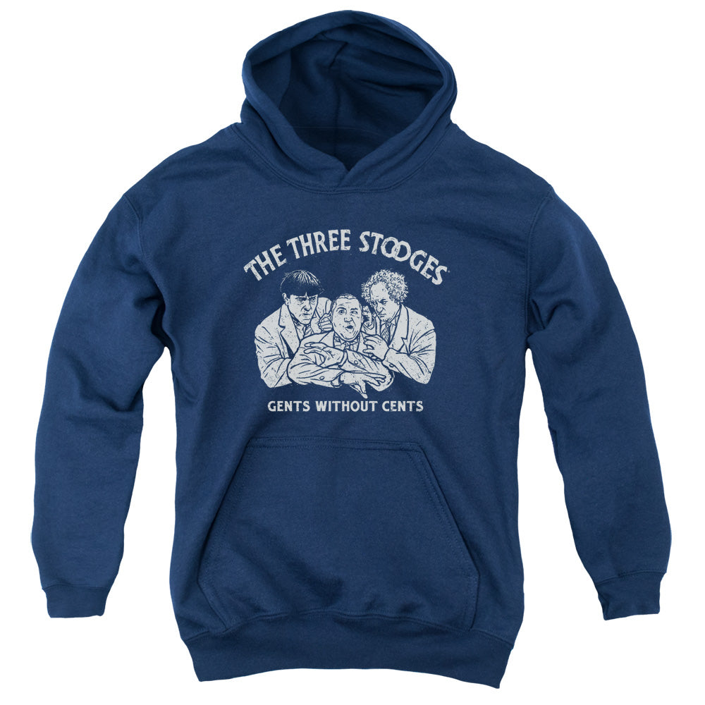 Three Stooges Kids Hoodie Gents Without Cents Navy Hoody