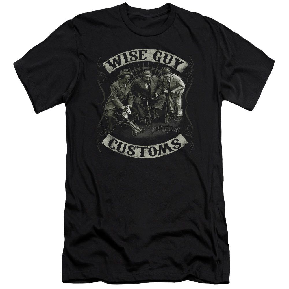 Three Stooges Slim Fit T-Shirt Wise Guy Customs Black Tee