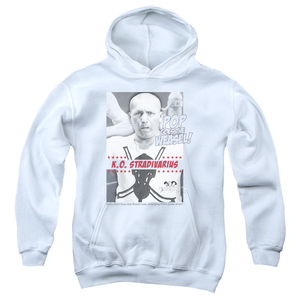 Three Stooges Kids Hoodie Pop Goes the Weasel White Hoody