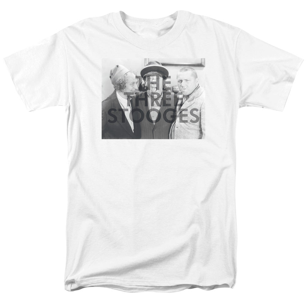 Three Stooges T-Shirt Watermark White Tee