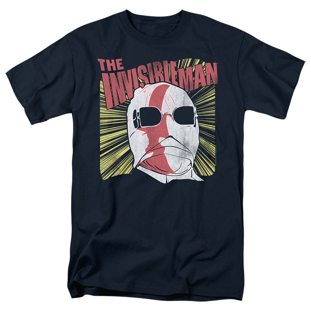 The Invisible Man T-Shirt Vintage Portrait Navy Tee