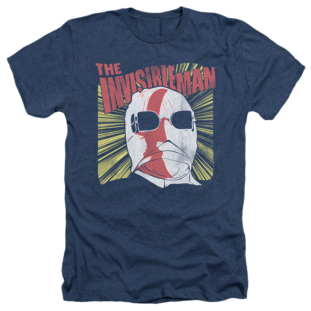 The Invisible Man Heather T-Shirt Vintage Portrait Navy Tee