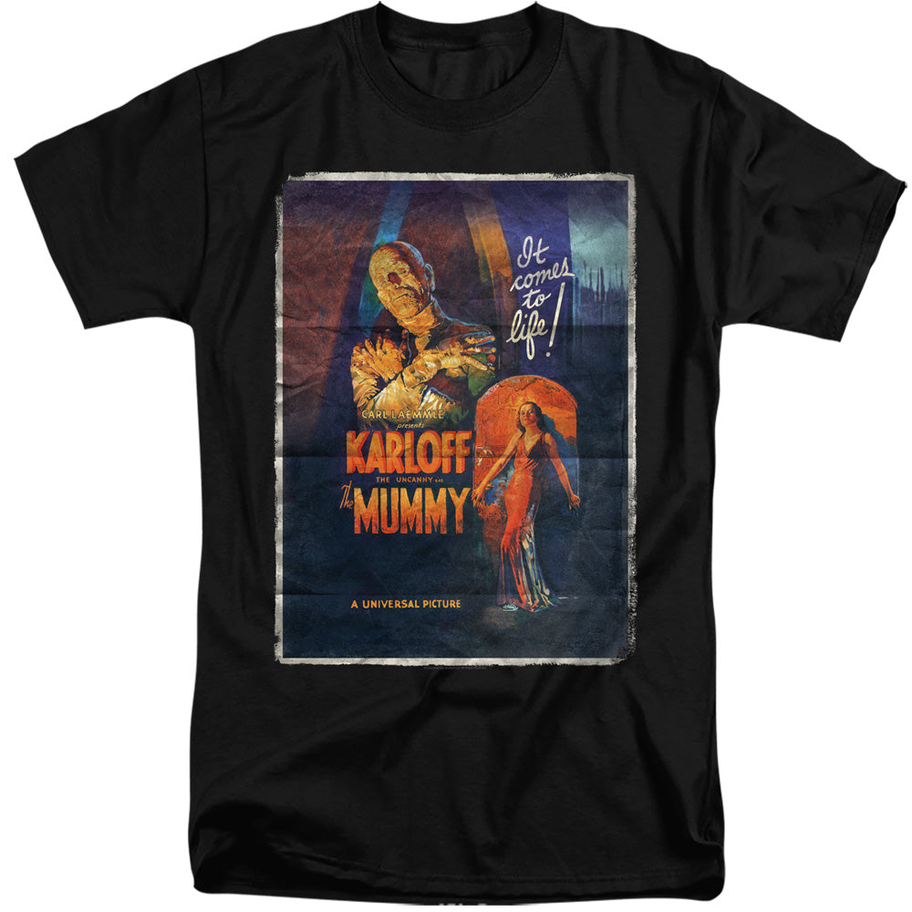 The Mummy Tall T-Shirt Movie Poster Black Tee