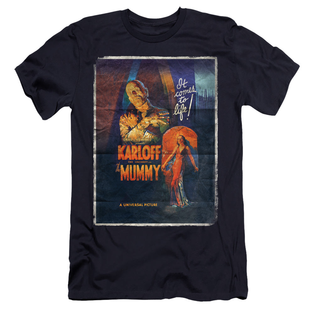 The Mummy Premium Canvas T-Shirt Movie Poster Navy Tee