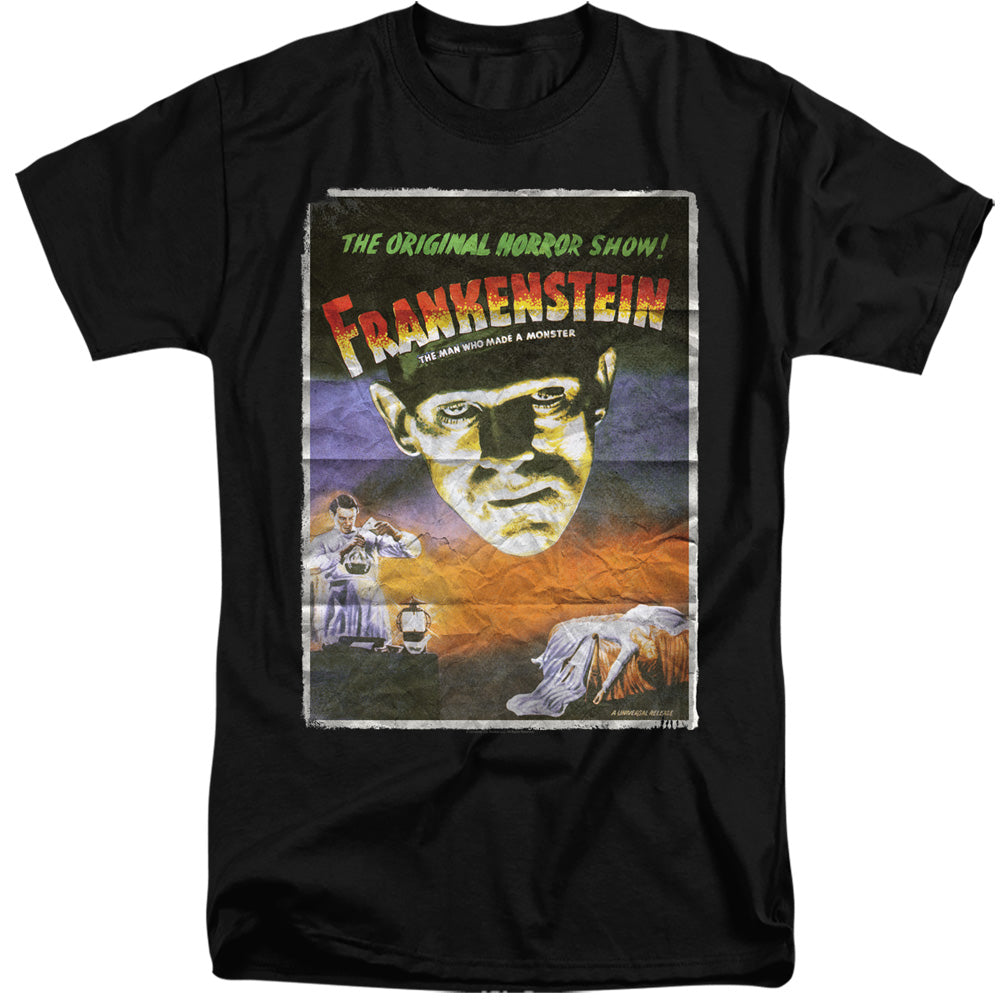Frankenstein Tall T-Shirt Movie Poster Artwork Black Tee