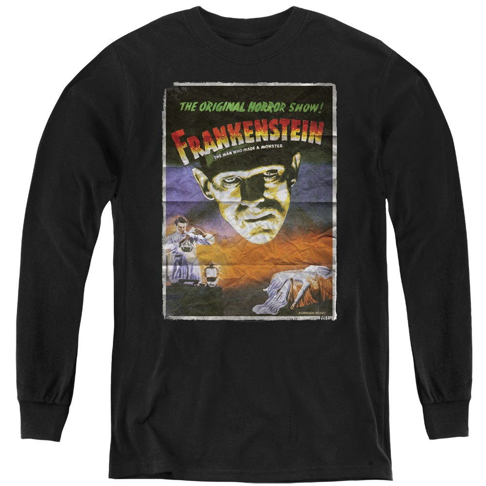 Frankenstein Kids Long Sleeve Shirt Movie Poster Artwork Black Tee