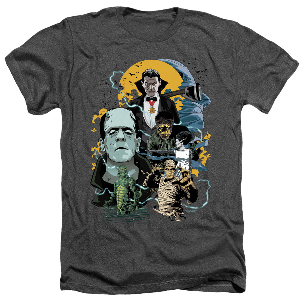 Universal Monsters Heather T-Shirt Collage Charcoal Tee