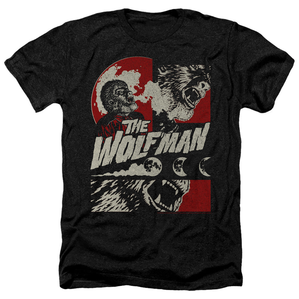 The Wolf Man Heather T-Shirt Wolfbane Blooms Black Tee