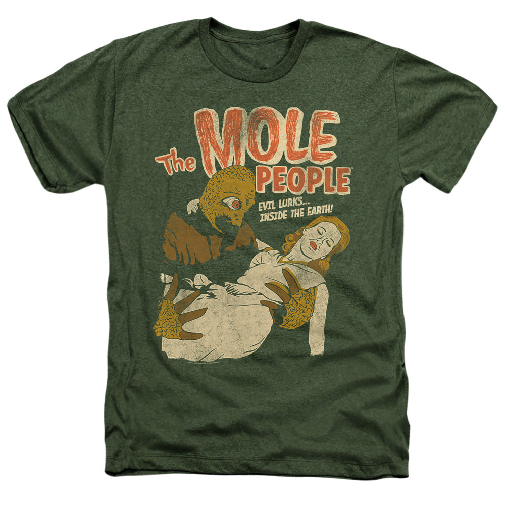 The Mole People Heather T-Shirt Evil Lurks Military Tee