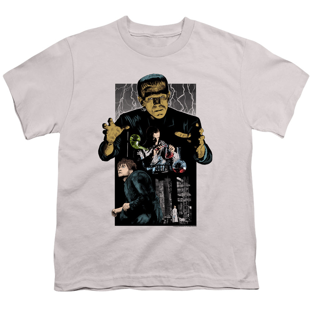 Frankenstein Kids T-Shirt Collage Silver Tee