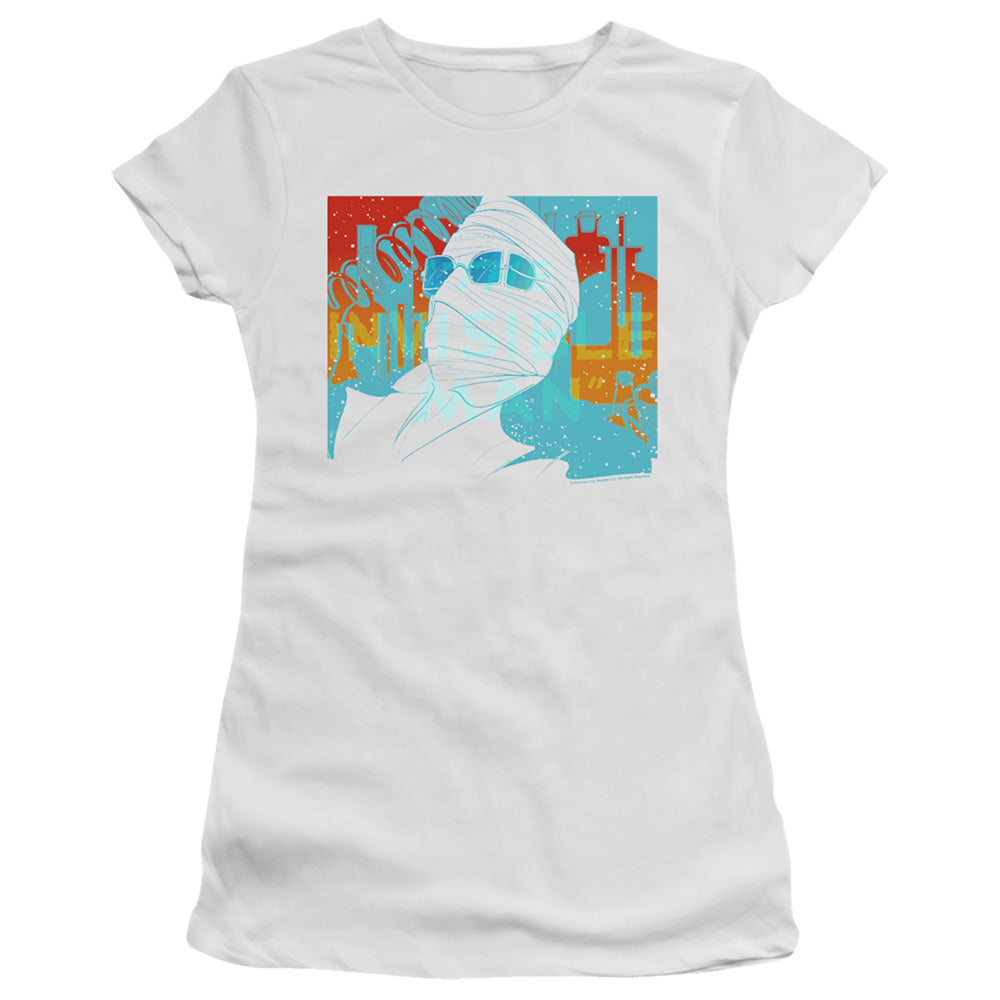 The Invisible Man Juniors T-Shirt Wrapped Up White Tee