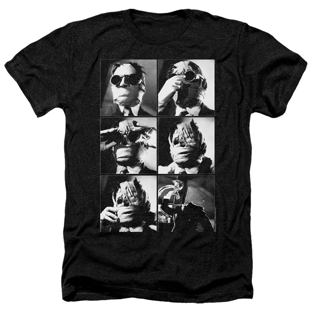 The Invisible Man Heather T-Shirt Bandage Mask Black Tee