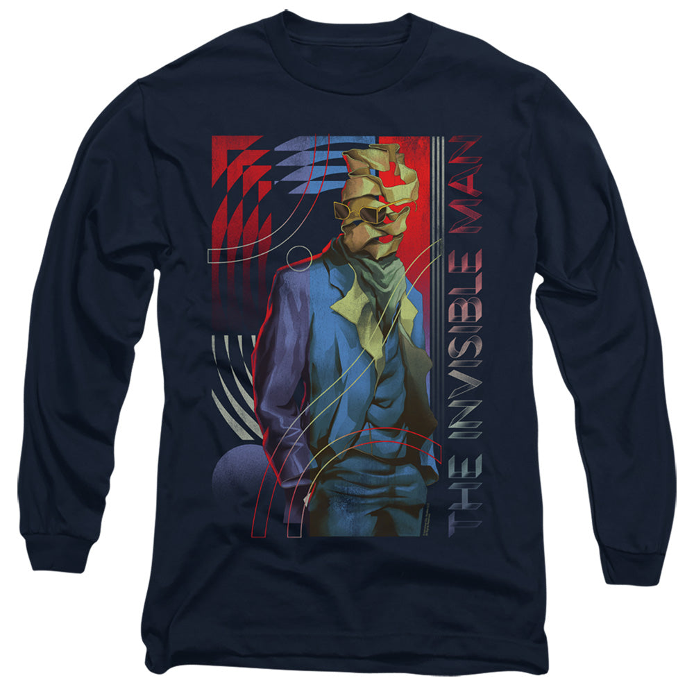 The Invisible Man Long Sleeve T-Shirt Colorful Photo Navy Tee