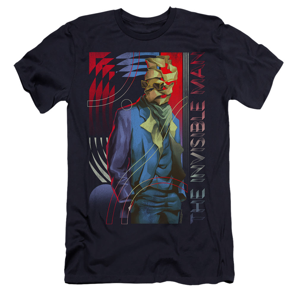 The Invisible Man Premium Canvas T-Shirt Colorful Photo Navy Tee