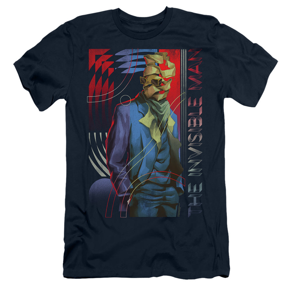 The Invisible Man Slim Fit T-Shirt Colorful Photo Navy Tee