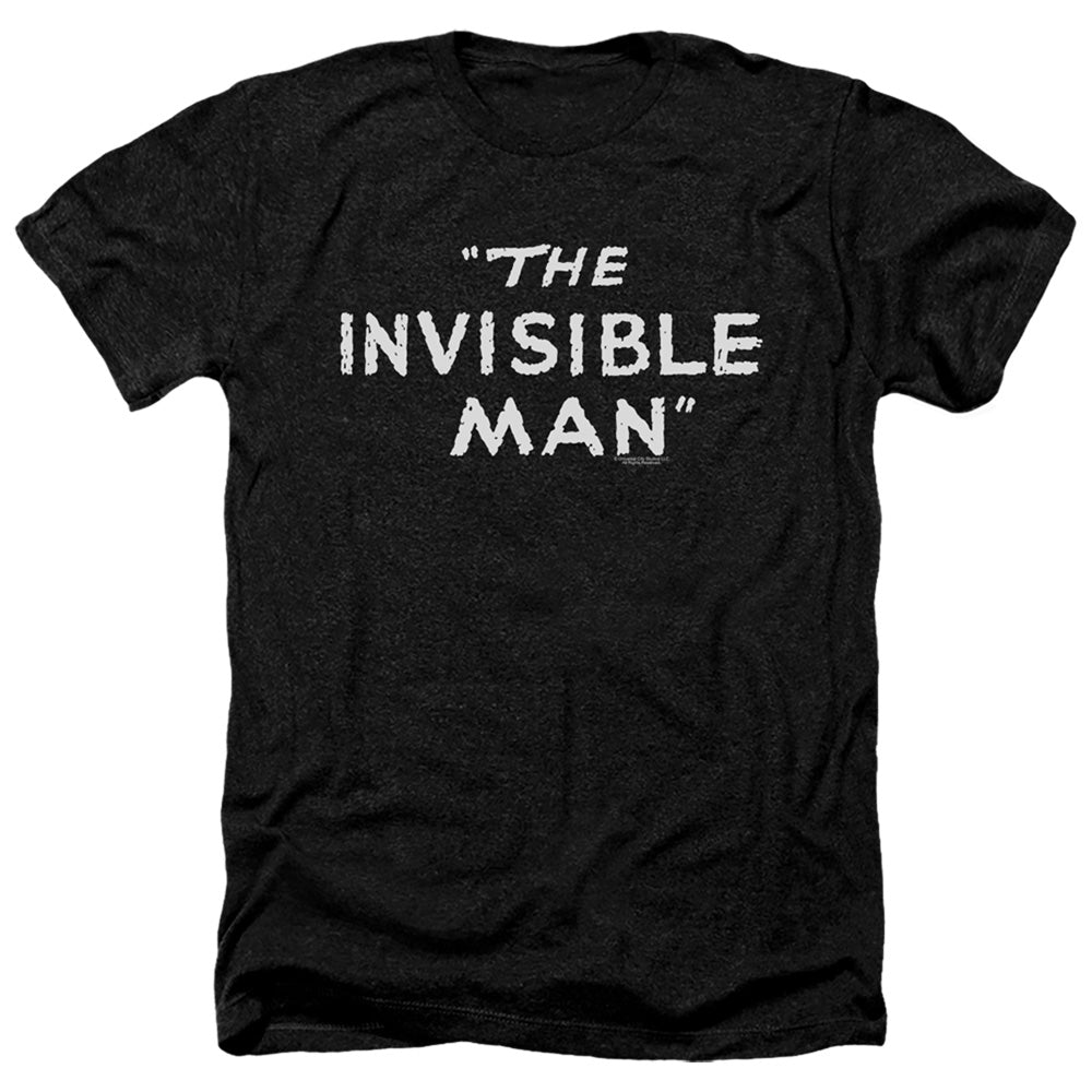 The Invisible Man Heather T-Shirt Vintage Title Text Black Tee