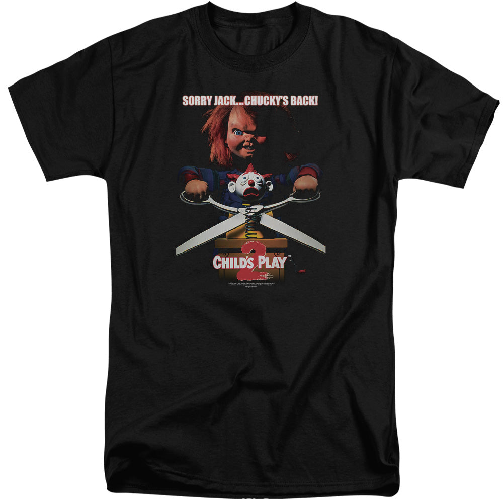 Childs Play Tall T-Shirt Movie Poster Black Tee