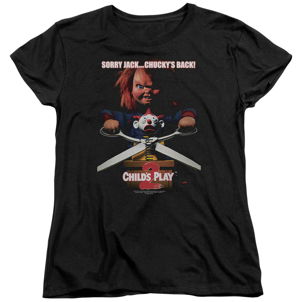 Childs Play Womens T-Shirt Movie Poster Black Tee