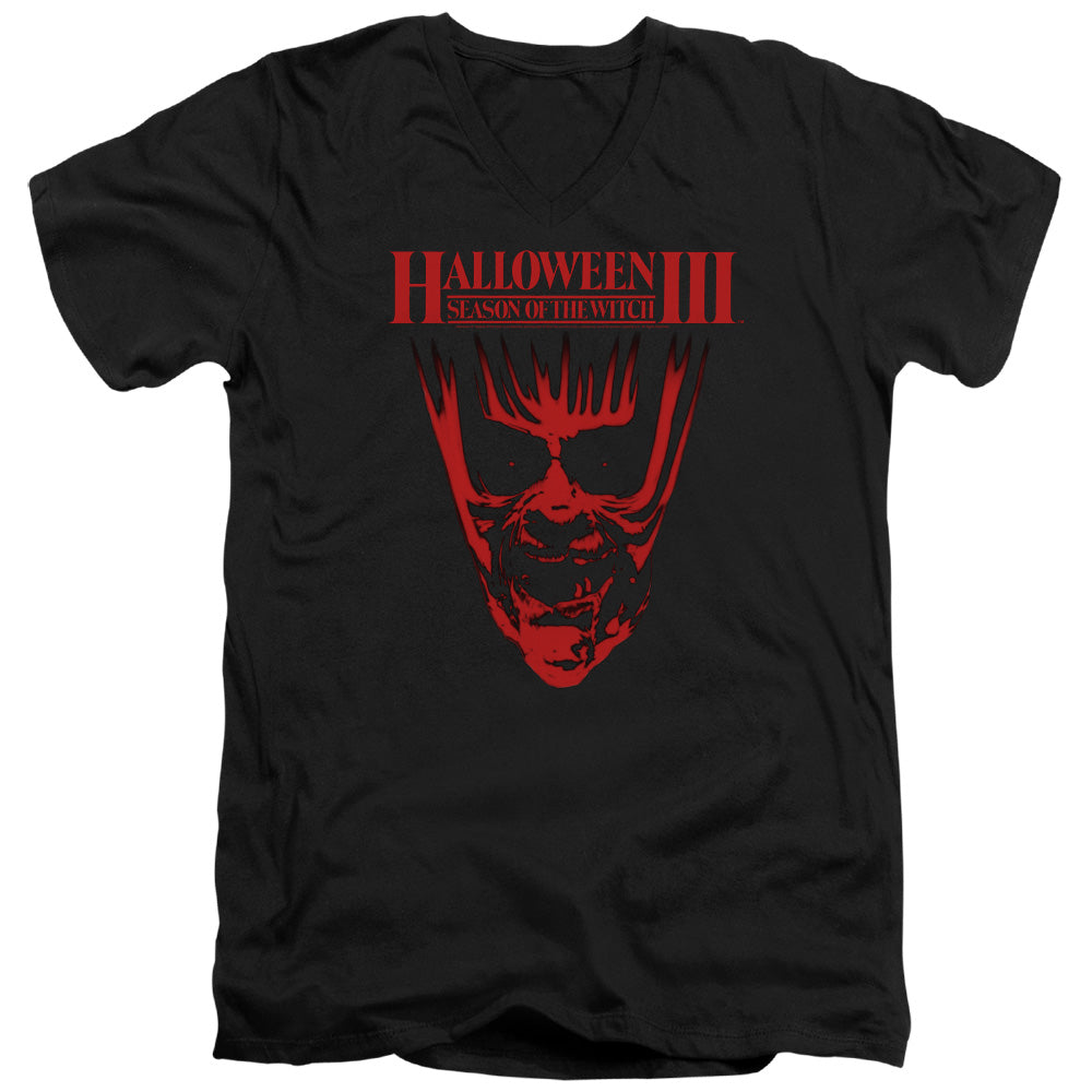 Halloween Slim Fit V-Neck T-Shirt Demon Black Tee