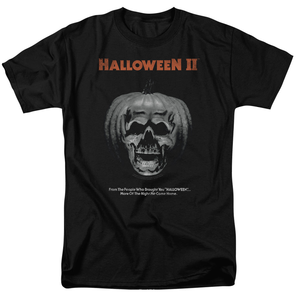 Halloween T-Shirt Pumpkin Skull Poster Black Tee
