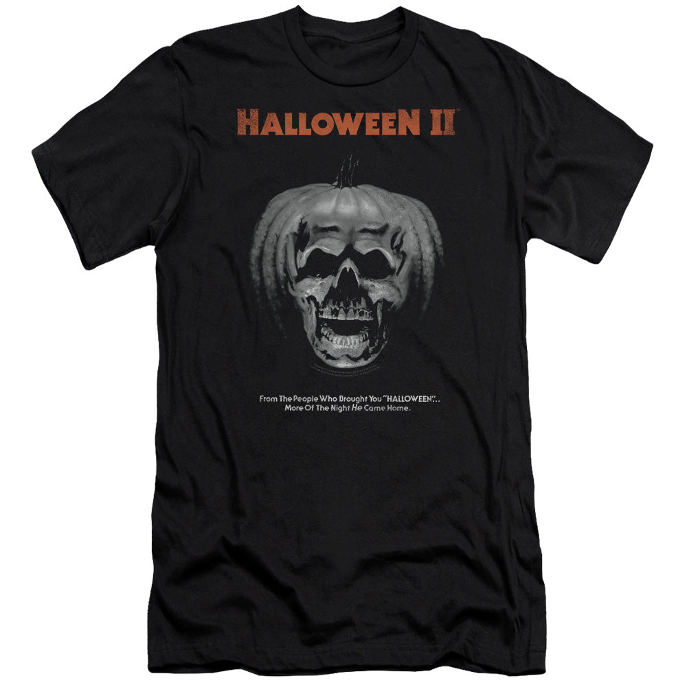 Halloween Premium Canvas T-Shirt Pumpkin Skull Poster Black Tee