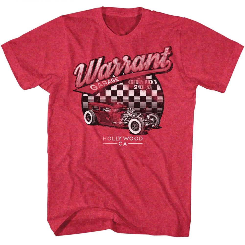 Warrant Band T-Shirt Garage Cherry Heather Tee