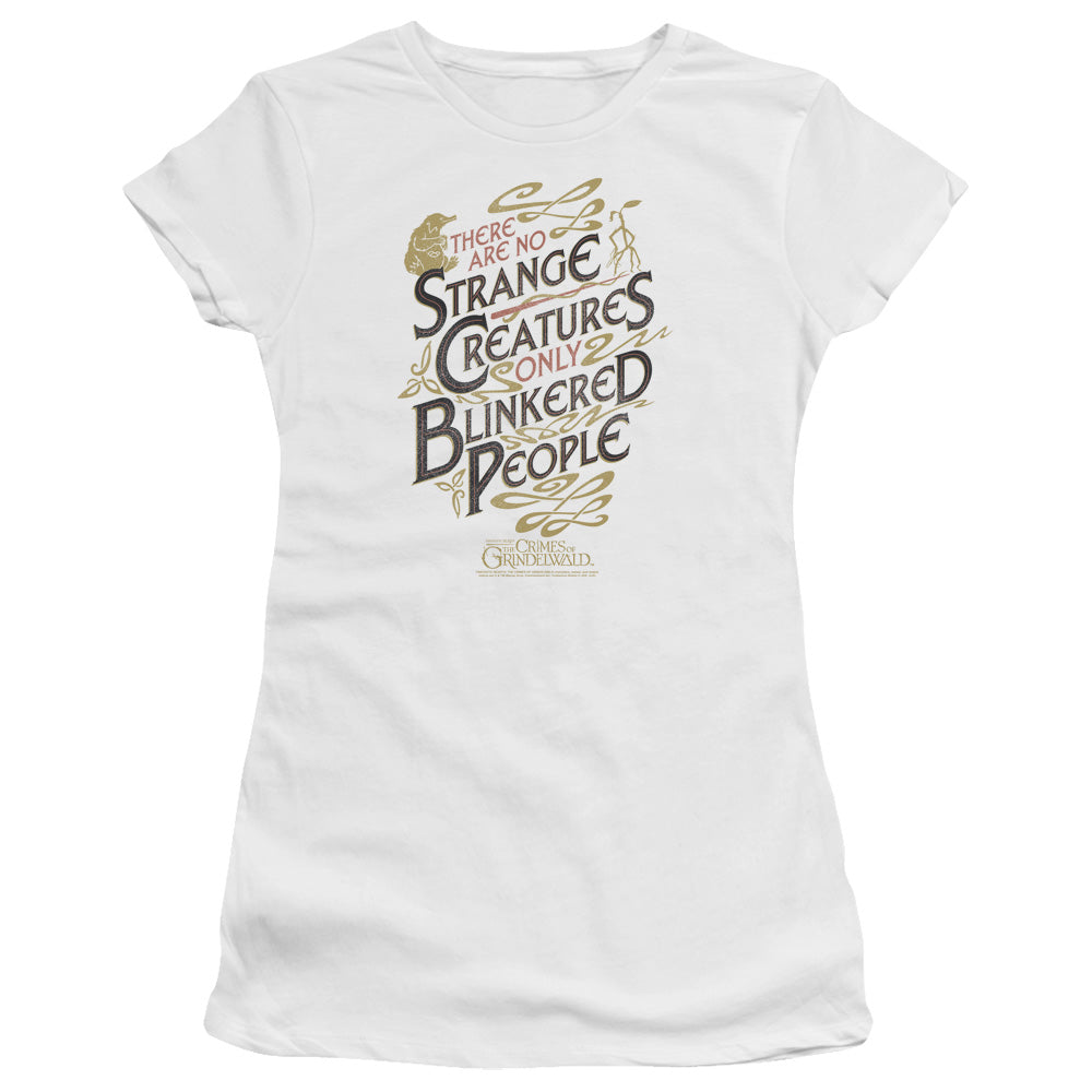 Fantastic Beasts 2 Juniors T-Shirt Blinkered People White Tee