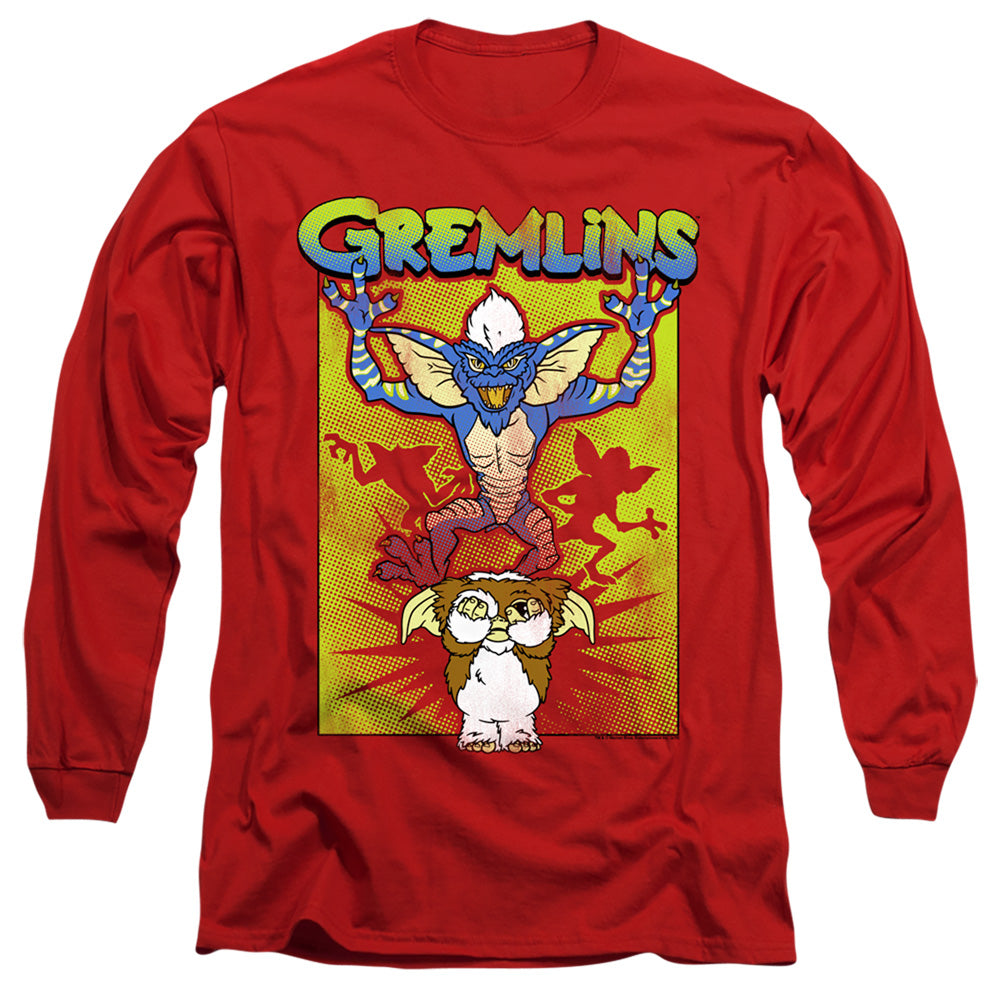 Gremlins 2 Long Sleeve T-Shirt Gizmo's Afraid Red Tee