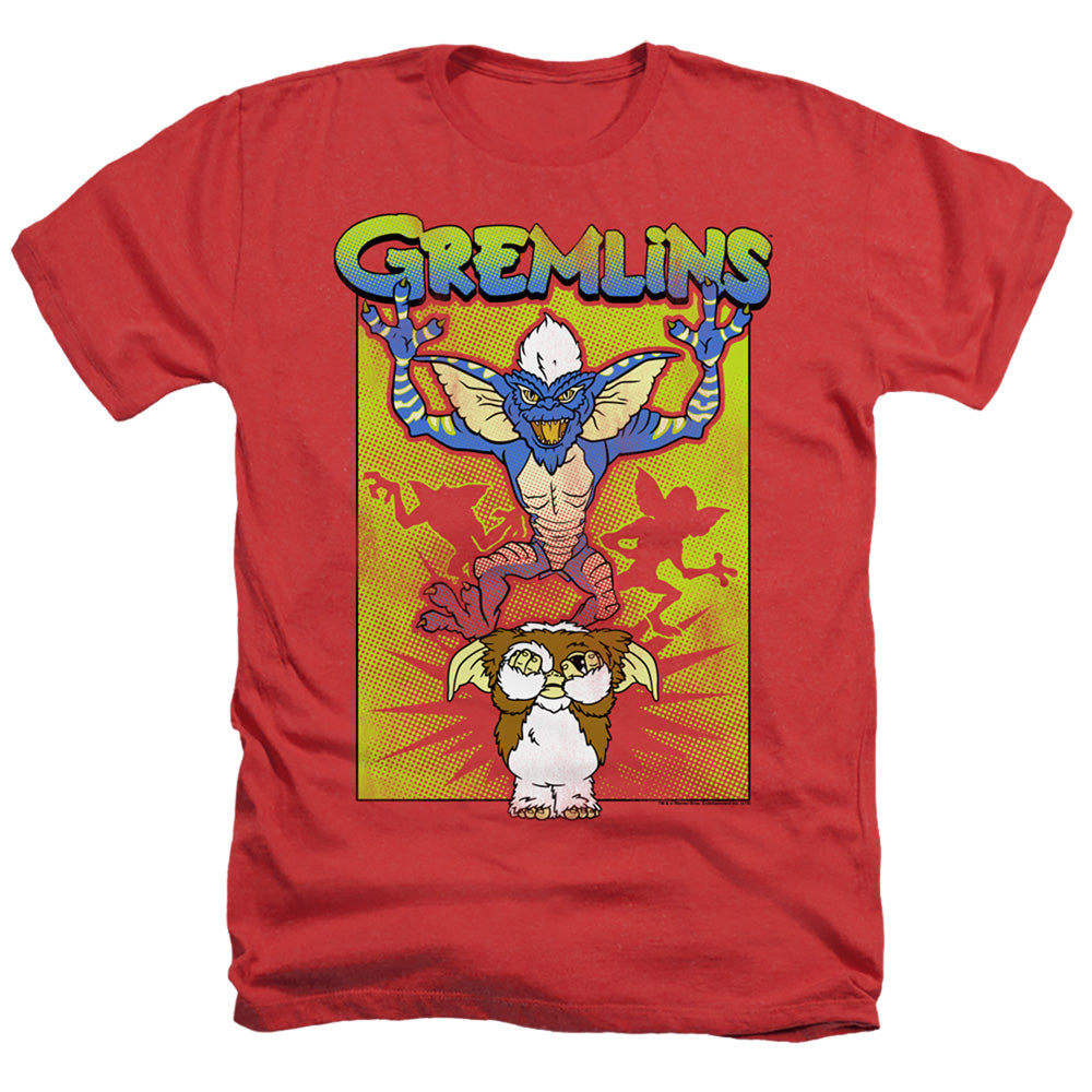 Gremlins 2 Heather T-Shirt Gizmo's Afraid Red Tee