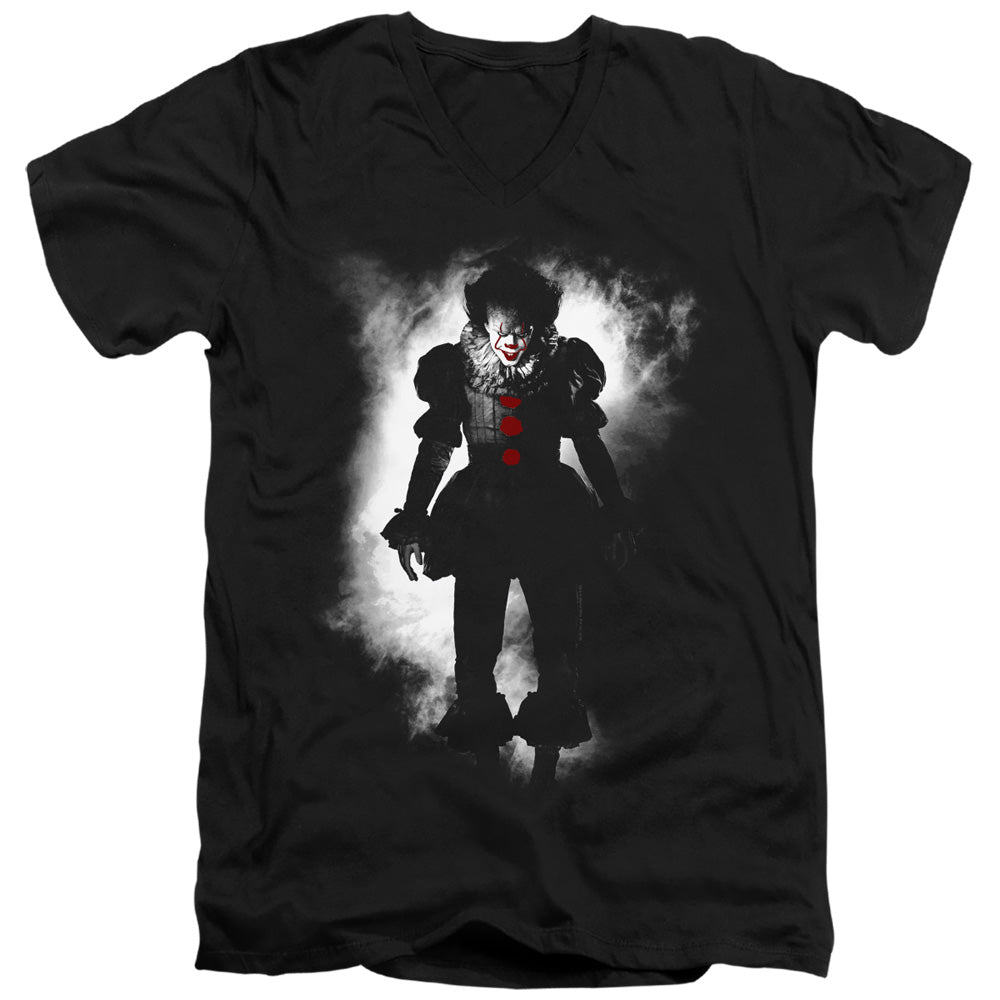IT Slim FIT V-Neck T-Shirt Pennywise Arrival Black Tee
