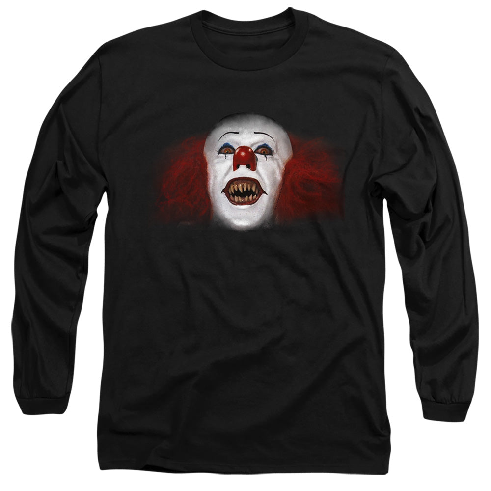 IT Movie Long Sleeve T-Shirt Pennywise Fangs Photo Black Tee