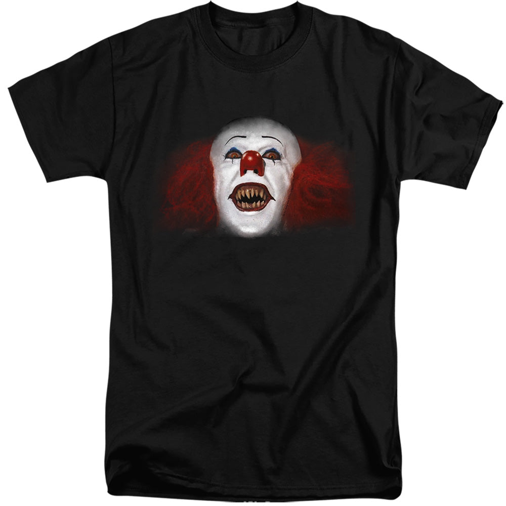 IT Movie Tall T-Shirt Pennywise Fangs Photo Black Tee