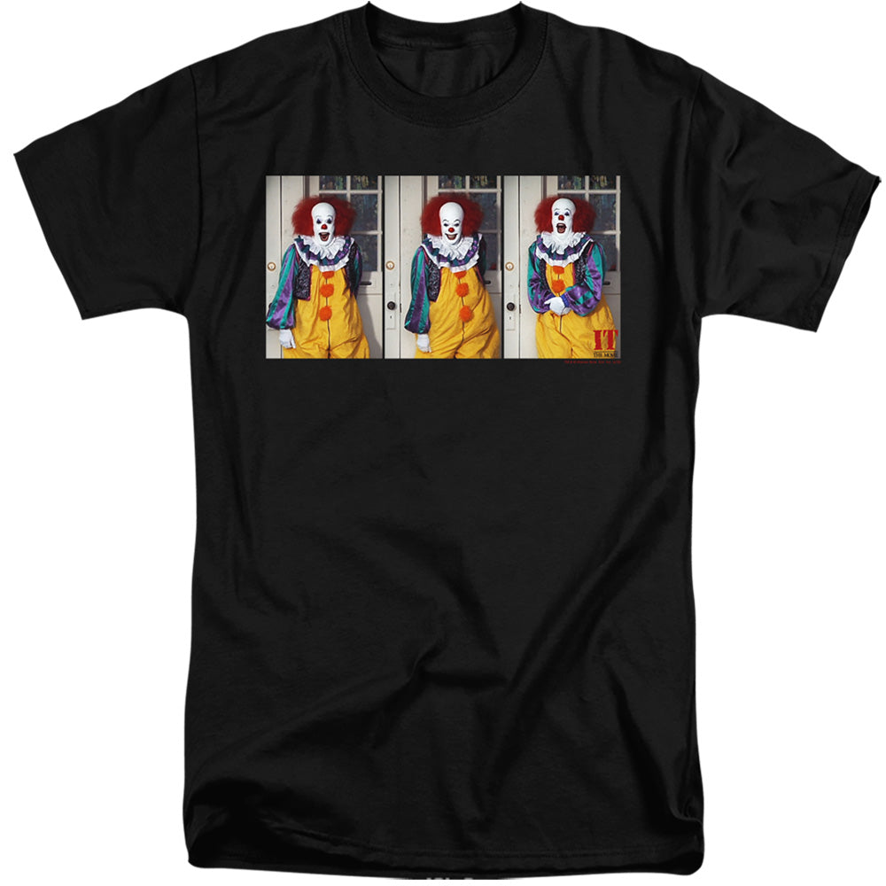 IT Movie Tall T-Shirt Pennywise Photos Collage Black Tee