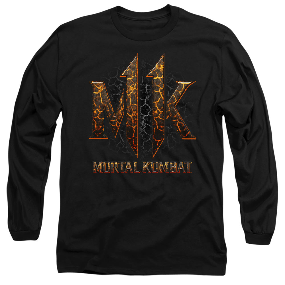 Mortal Kombat 11 Long Sleeve T-Shirt Lava Logo Black Tee