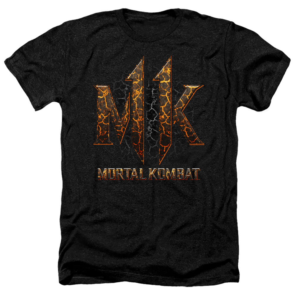 Mortal Kombat 11 Heather T-Shirt Lava Logo Black Tee