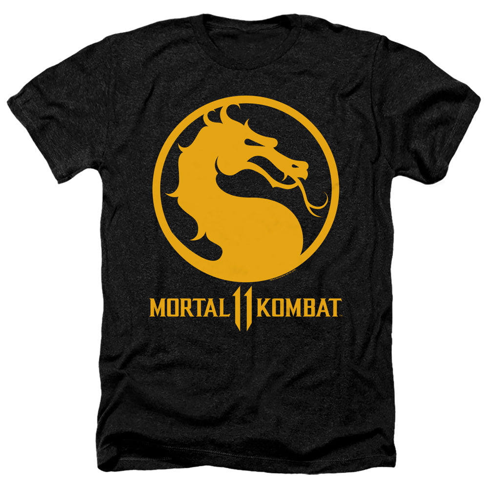 Mortal Kombat 11 Heather T-Shirt Dragon Logo Black Tee