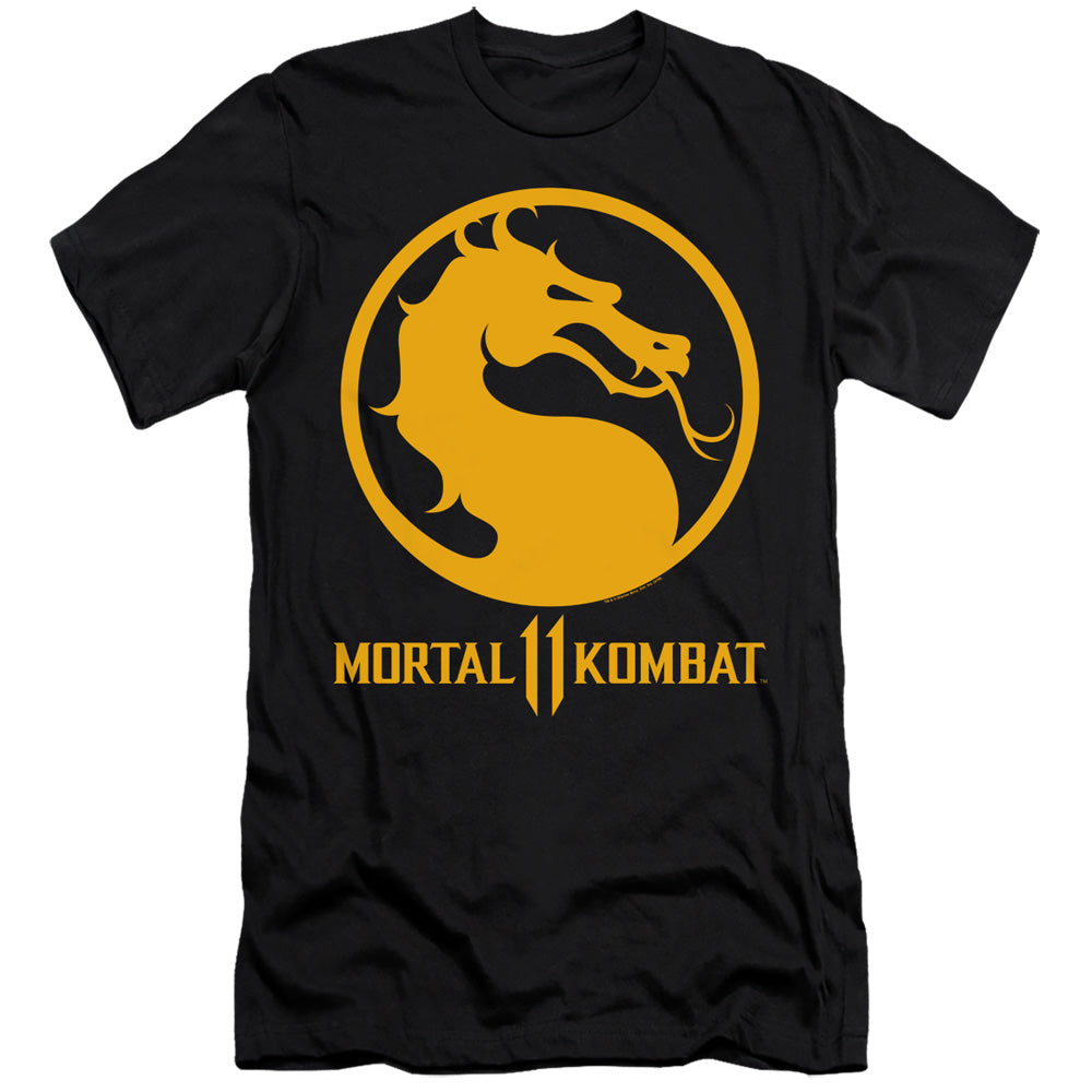 Mortal Kombat 11 Premium Canvas T-Shirt Dragon Logo Black Tee