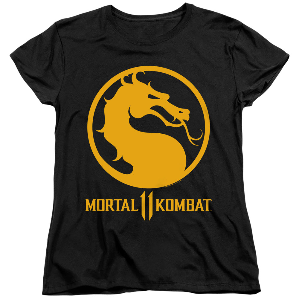 Mortal Kombat 11 Womens T-Shirt Dragon Logo Black Tee