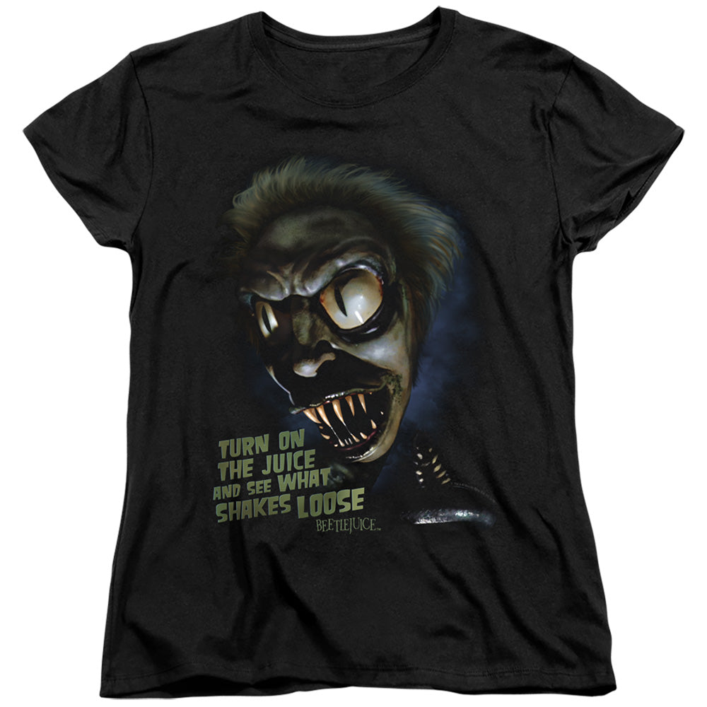 Beetlejuice Womens T-Shirt Turn on the Juice Black Tee