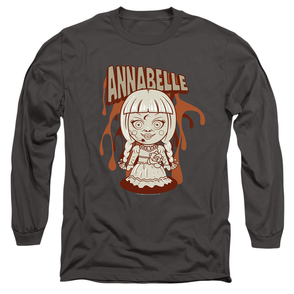 Annabelle Long Sleeve T-Shirt Cartoon Doll Charcoal Tee