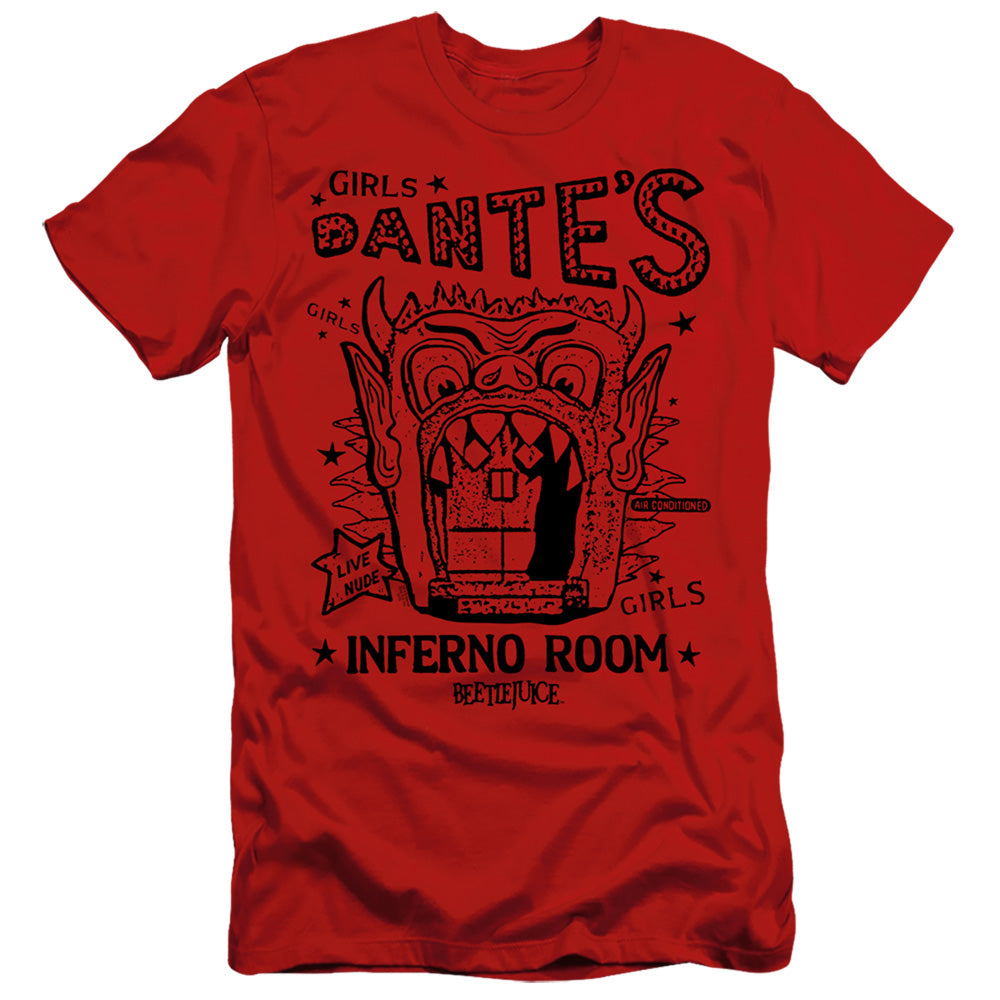 Beetlejuice Slim Fit T-Shirt Dantes Inferno Room Red Tee