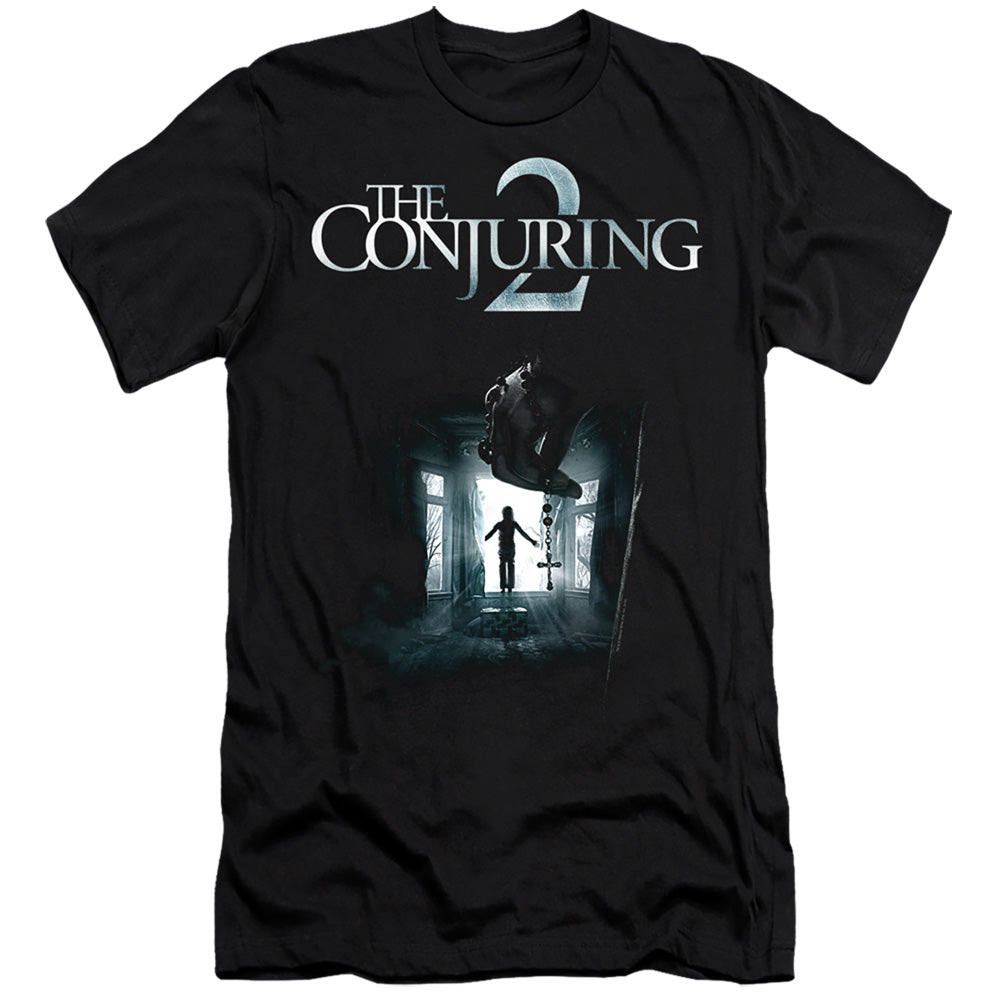 The Conjuring 2 Slim Fit T-Shirt Movie Poster Black Tee